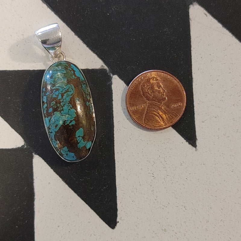 Turquoise Oblong Oval Pendant
