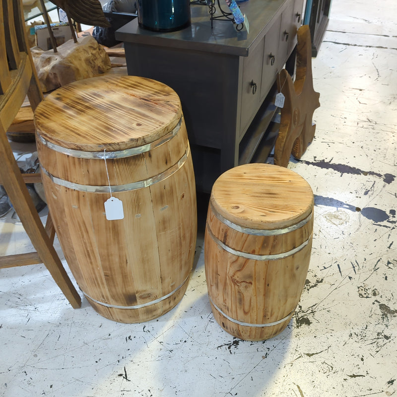 Barrel Side Table - Two Sizes