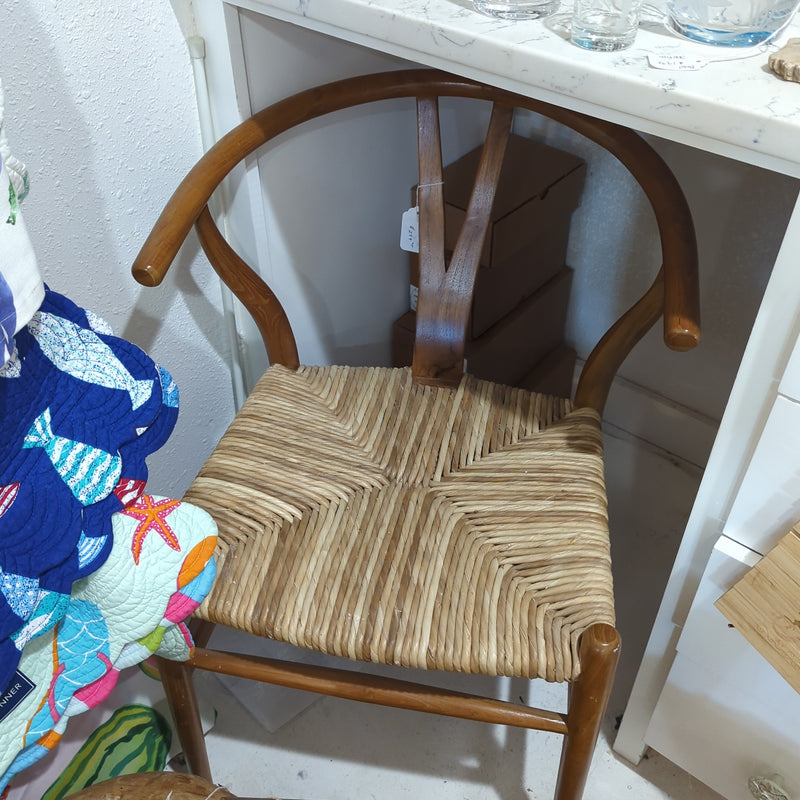 Teak Chair with Banana Leaf Seat