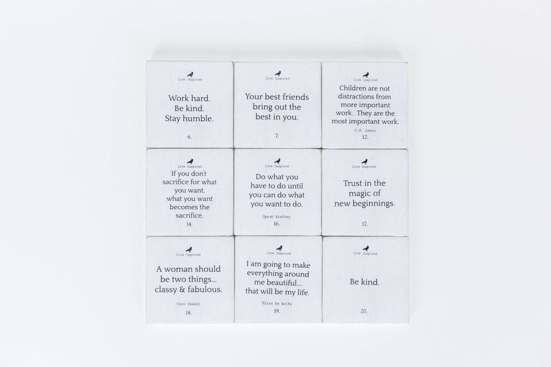 Inspirational Wood Magnets - 9 Sayings