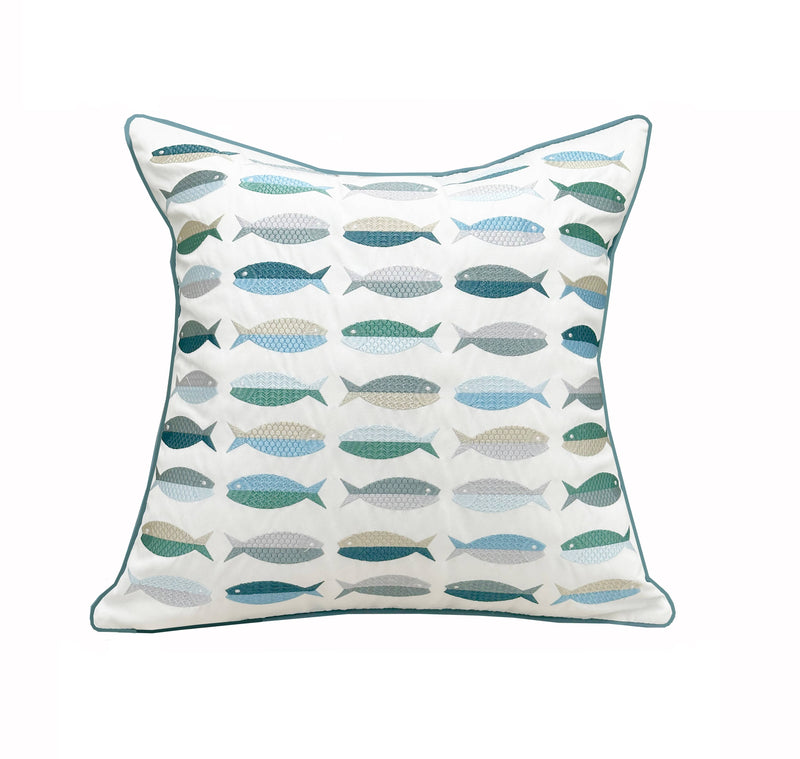 Fish Pattern Indoor/Outdoor Pillow