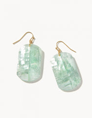 Crushed Pearl Earrings Rectangle - Available in 2 colors