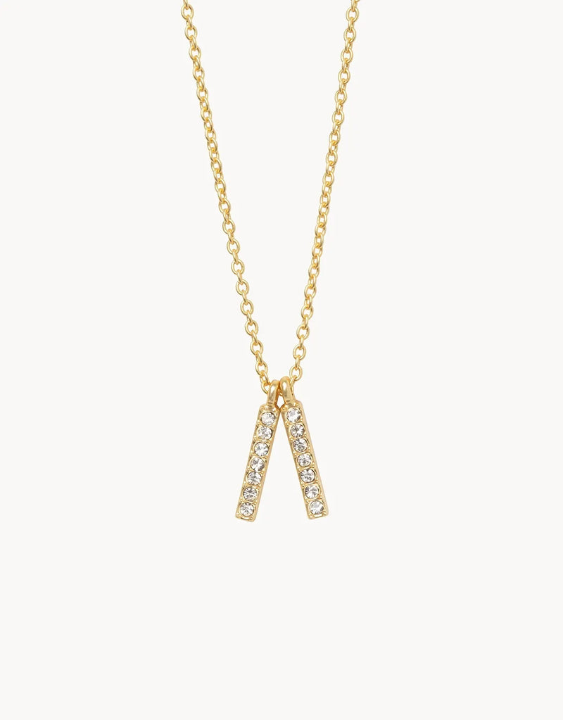 SLV Necklace 18" Lean On Me/Double Bars