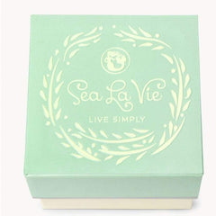 Sea La Vie Stud Earrings Blessed/Sea Foam Clover - Silver & Gold