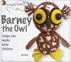 Barney the Owl Inspirational String Critter Keychain