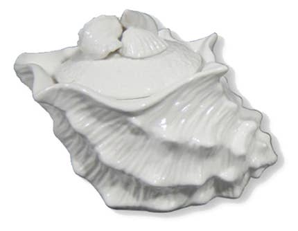 White Shell Tea & Serving Pieces