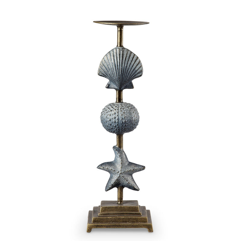 Shell and Starfish Pillar Candleholder