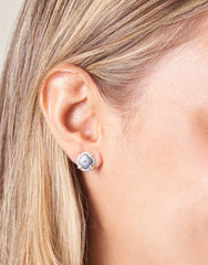 Bellinger Stud Earrings Blue Mother-of-Pearl SIL