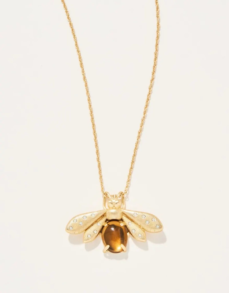 Honey Bee Slide Necklace 28" Bronze
