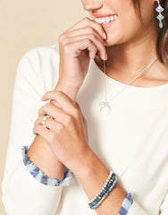 Sparkle Stretch Bracelet Stack Blue