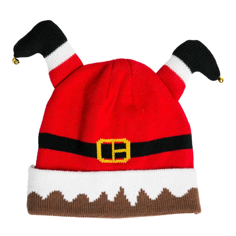 Red Comin' Down the Chimney Hat with Jingle Bells