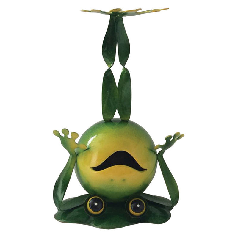 10" Iron Frog Standing On Head
