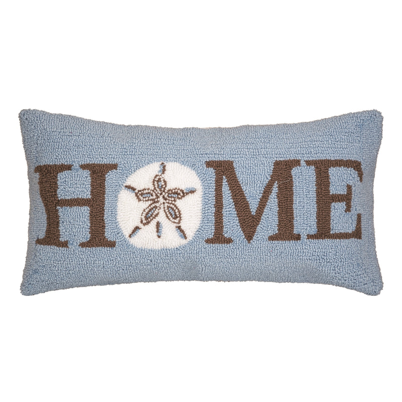 Welcome Home Sand Dollar Hooked Yarn Pillow