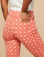 Maren Pull-On Pant - Pink House French Floral