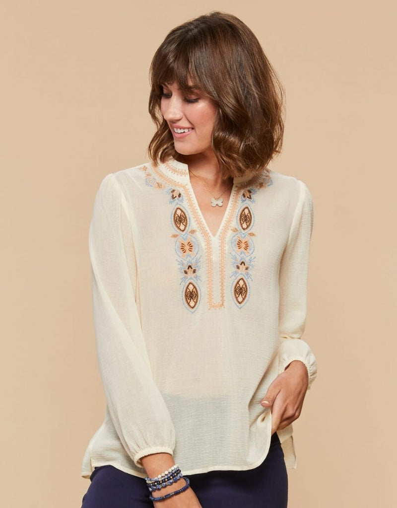 Analyn Embroidered Tunic - Ashley River Embroidery