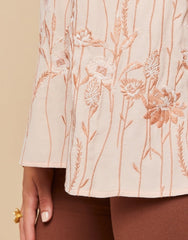 Nicolette Embroidered Tunic - Pale Blush