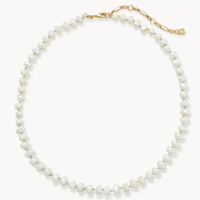 Pearl Rope Necklace 17" - Pearl/Sea Foam