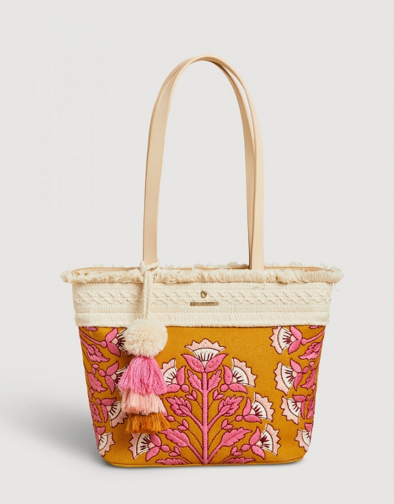 Freeport Tote - Pepper Hall Woodblock Floral