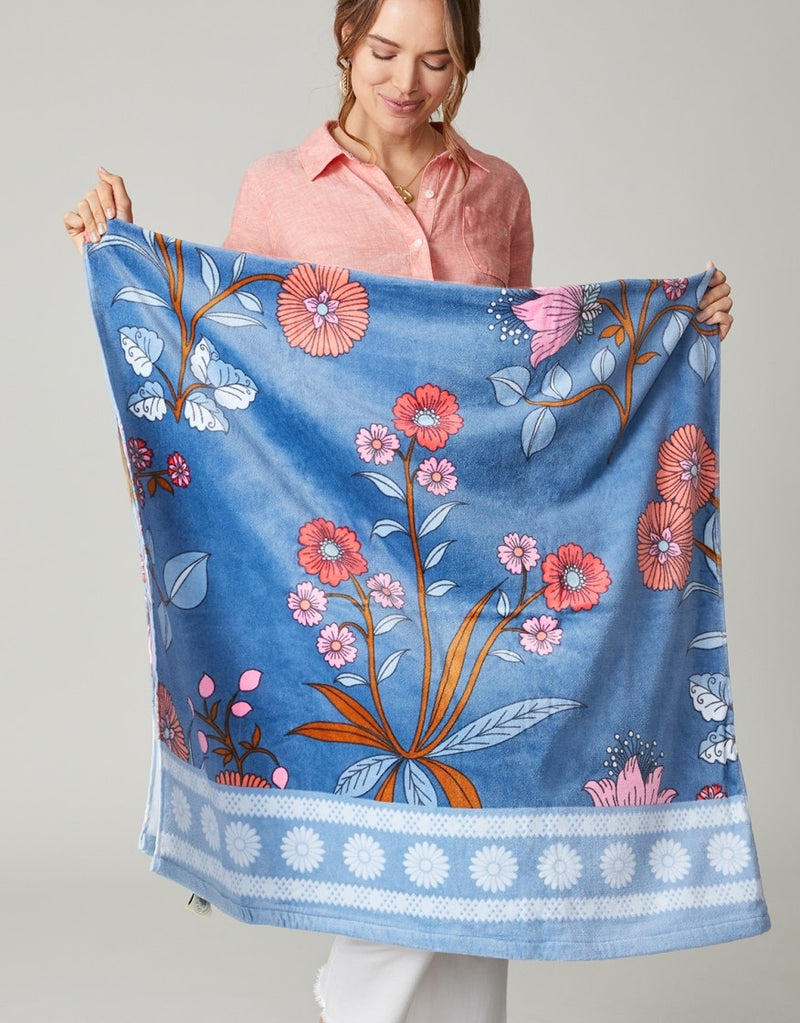 Beach Towel - Oyster Factory Floral Sprigs