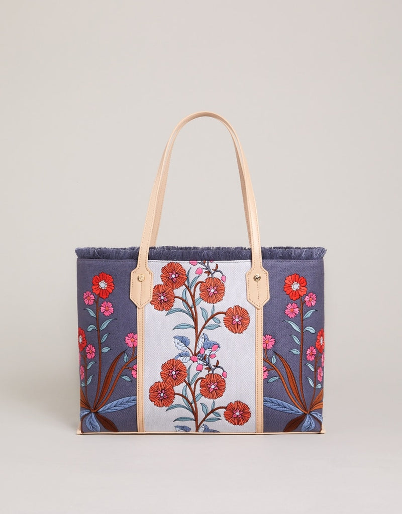 Shopper Tote - Oyster Factory Floral Sprigs