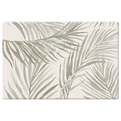 Grey Palm Fronds 30” x 20” Vinyl Comfort Floor Mat