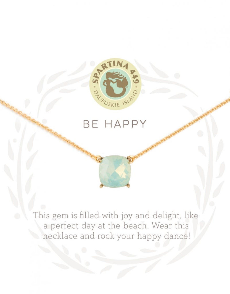Sea La Vie Necklace 18" Happy/Sea Green - Silver or Gold