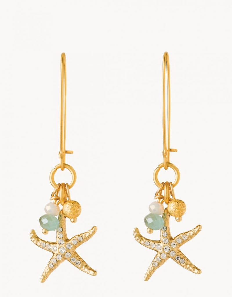 Starfish Sparkle Drop Earrings