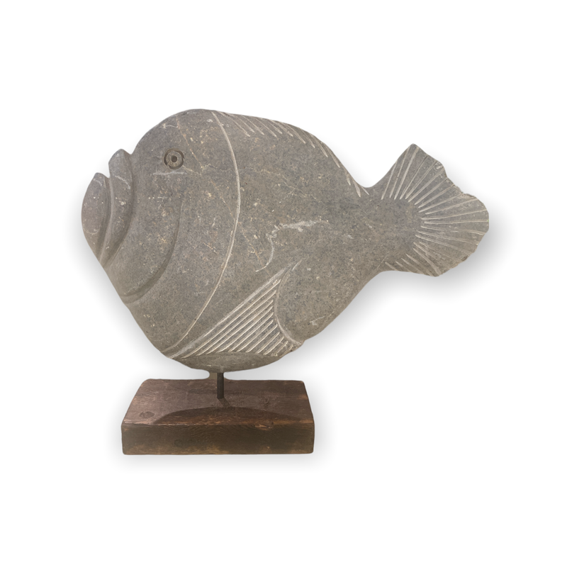 Stone Fish Sculpture - Zimbabwe CW05 L