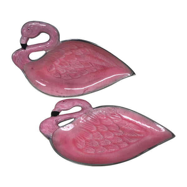 Pink Flamingo Salt and Pepper Shaker Set in Ceramic