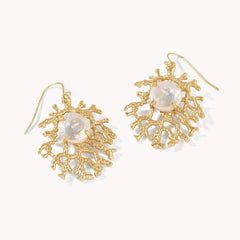 Coral Treasure Earrings - Pearl