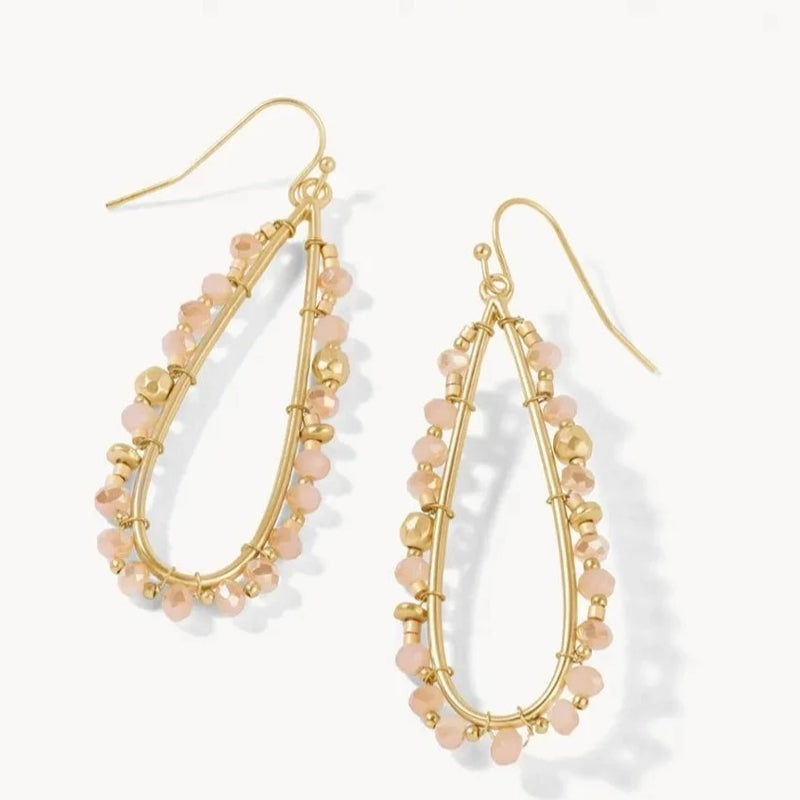 Bayberry Raindrop Earrings Taupe