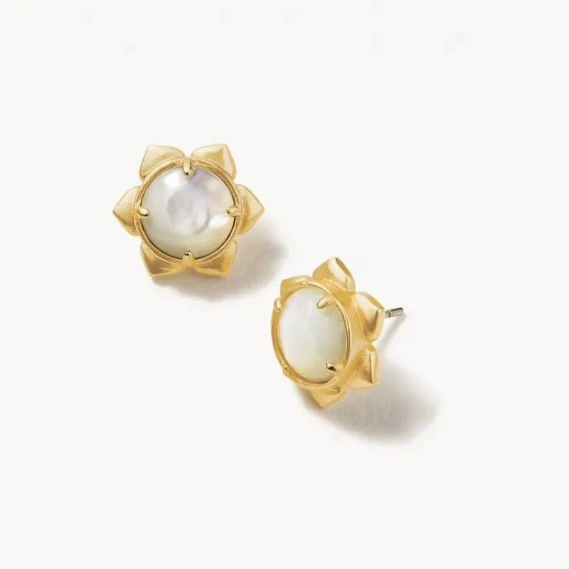 Magnolia Stud Earrings - Mother of Pearl or Rose