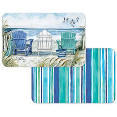 Chairs By The Sea Reversible Rectangular Plastic Placemat