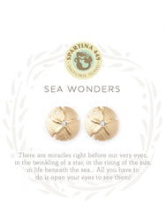 Sea La Vie Stud Earrings Sea Wonders/Sand Dollar - Silver or Gold