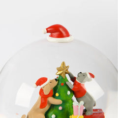 Cat & Dogs Christmas Snow Globe
