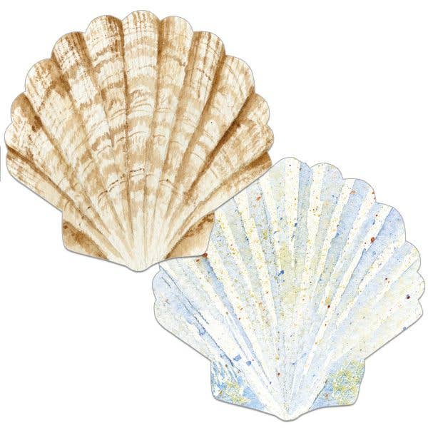 Sea Shell Shaped Reversible Flexible Plastic Placemat