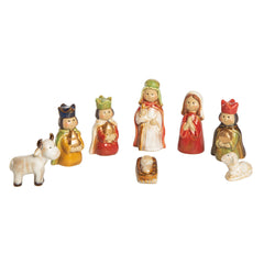 Ceramic Christmas Nativity Figurines Set of 8