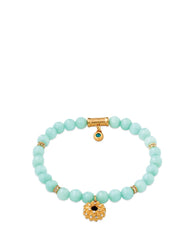 Stretch Bracelet 6mm - Aqua/Urchin