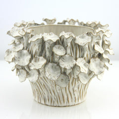 Fine Ceramic Blooming Planter, White