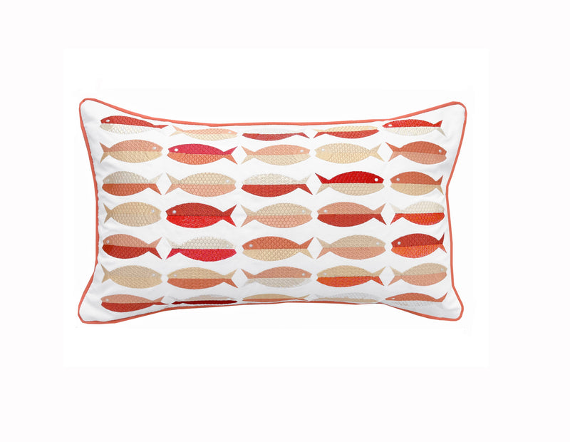 Coral Fish Pattern Indoor/Outdoor Pillow