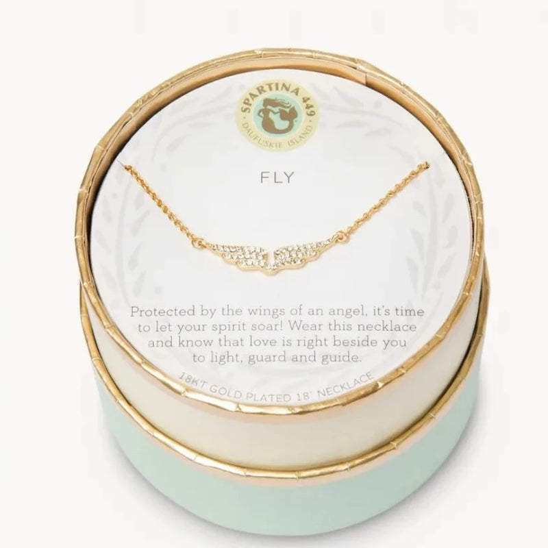 Sea La Vie Necklace - 18" Fly - Silver or Gold
