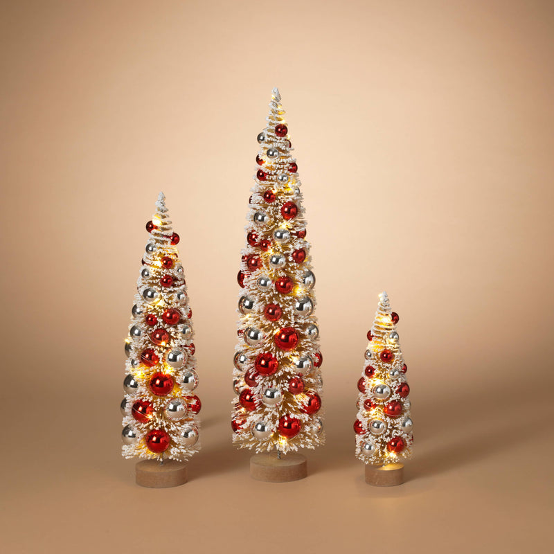 Lighted Holiday Bottle Brush Trees - Available in 3 Sizes