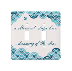 A Mermaids Sleeps Here Double Switch Wall Floater Plate