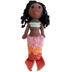 Crochet Mermaid Doll- Brown Hair