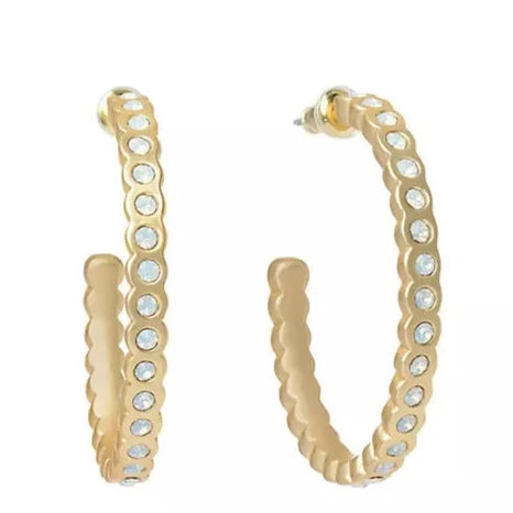 Chambers Hoop Earrings - White Opal