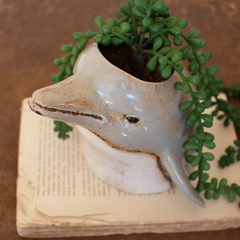 Ceramic Planter - Octopus, Dolphin & Shark