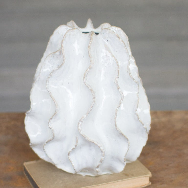 Ceramic Ruffle Vase - Large & Small