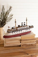 Wooden Ship - Available in Red/White or Blue/Red