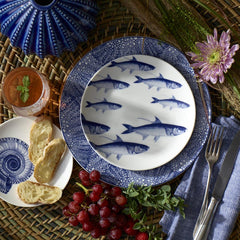 Blue School of Fish Dinnerware & Serving Pieces