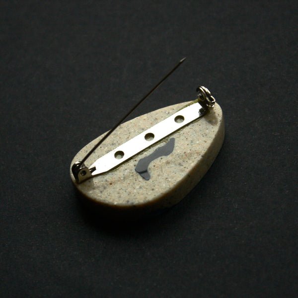 High gloss ultramarine resin brooch jewelry for women – silver plated pin
